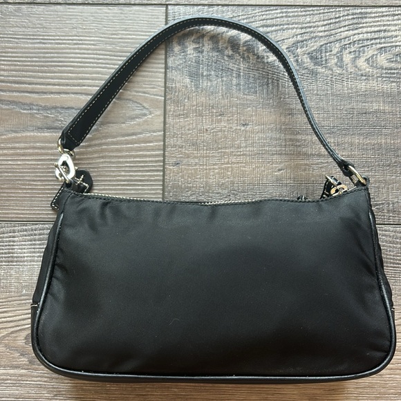 Coach Signature Sufflette Black Cloth Handbag - Picture 2 of 12